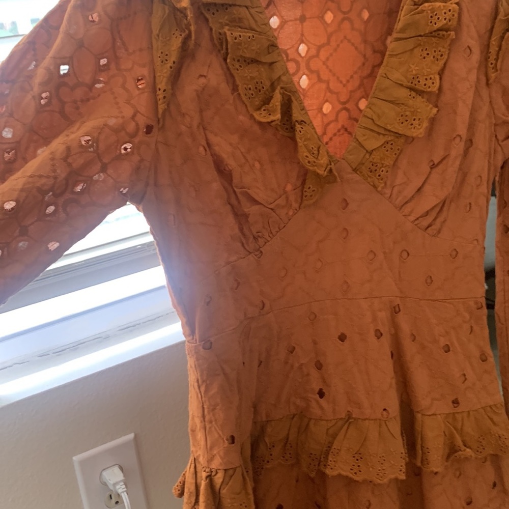 ASOS Orange long sleeve summer dress Size 6